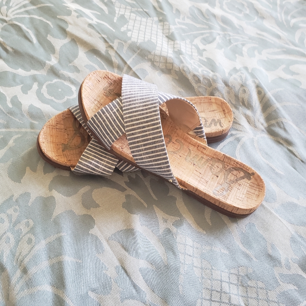 Sam Edelman Blue Stripe Sandals